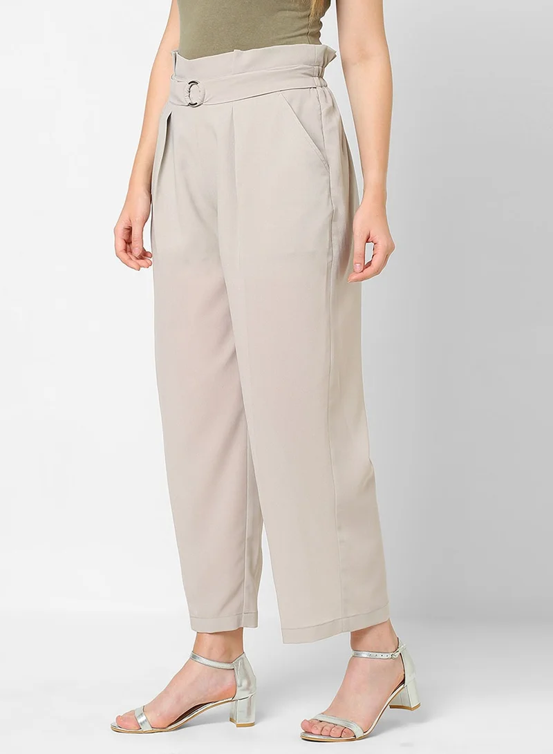 Mish  Women Grey Wide Leg Trousers for Women | Best Price UAE